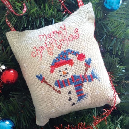 Snowman printed cross stitch chart by Nia Cross Stitch